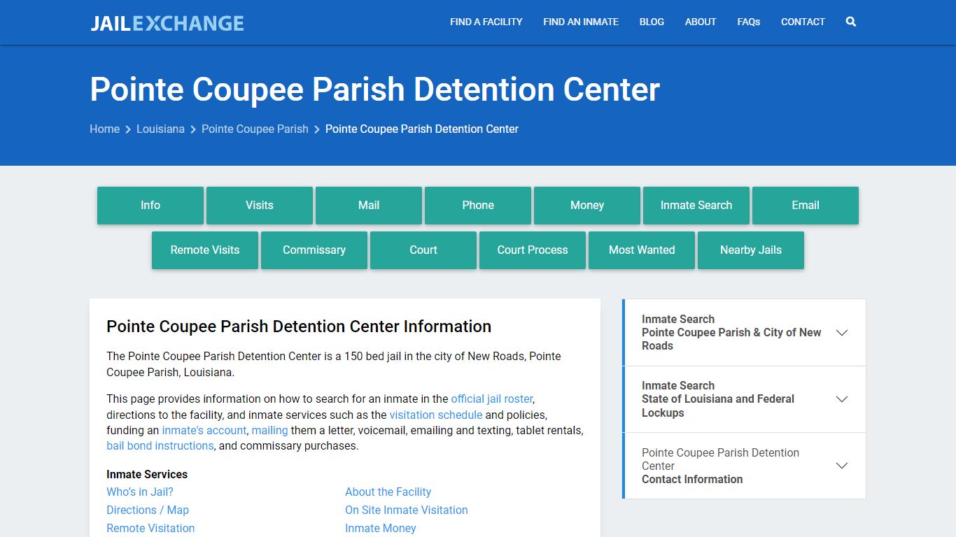 Pointe Coupee Parish Detention Center - Jail Exchange